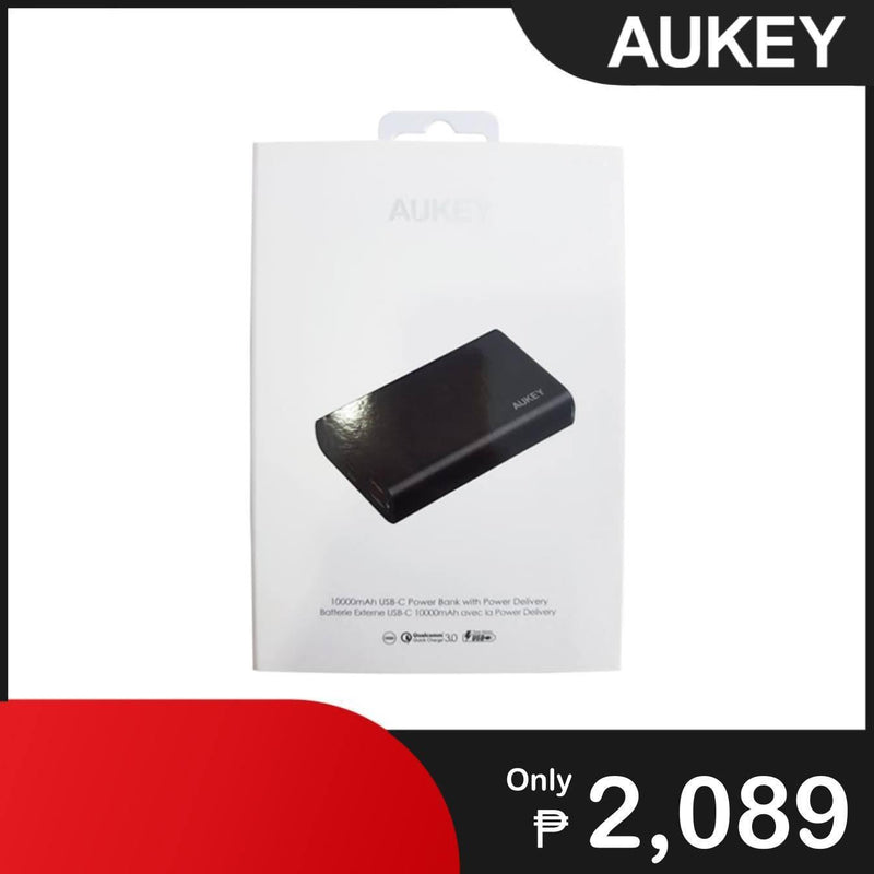 Aukey PB-XD12 10000mAh USB-C Quick Charge 3.0 & Power Delivery PowerBank (Black) - Accessories - Save 'N Earn Wireless