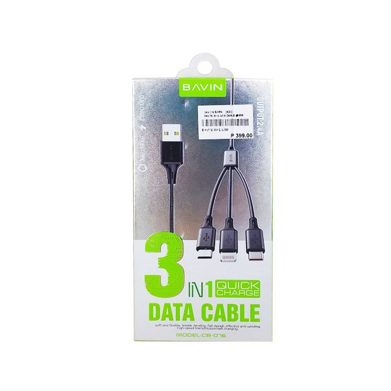 Bavin CB-076 3in1 Quick Charge Data Cable