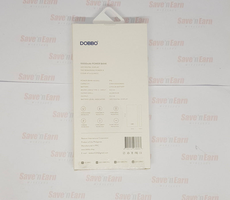 Dobbo P10 Power Bank 10,000mAh LED Digital Power Bank Aluminum casing