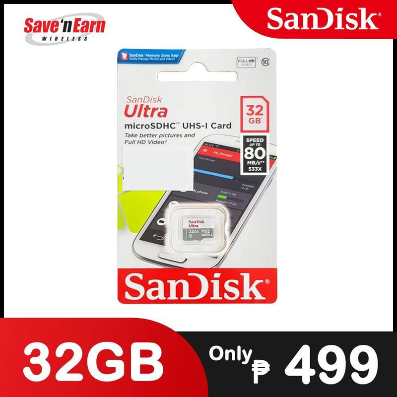 SanDisk Ultra microSDHC UHS-I Card 32GB - Accessories - Save 'N Earn Wireless
